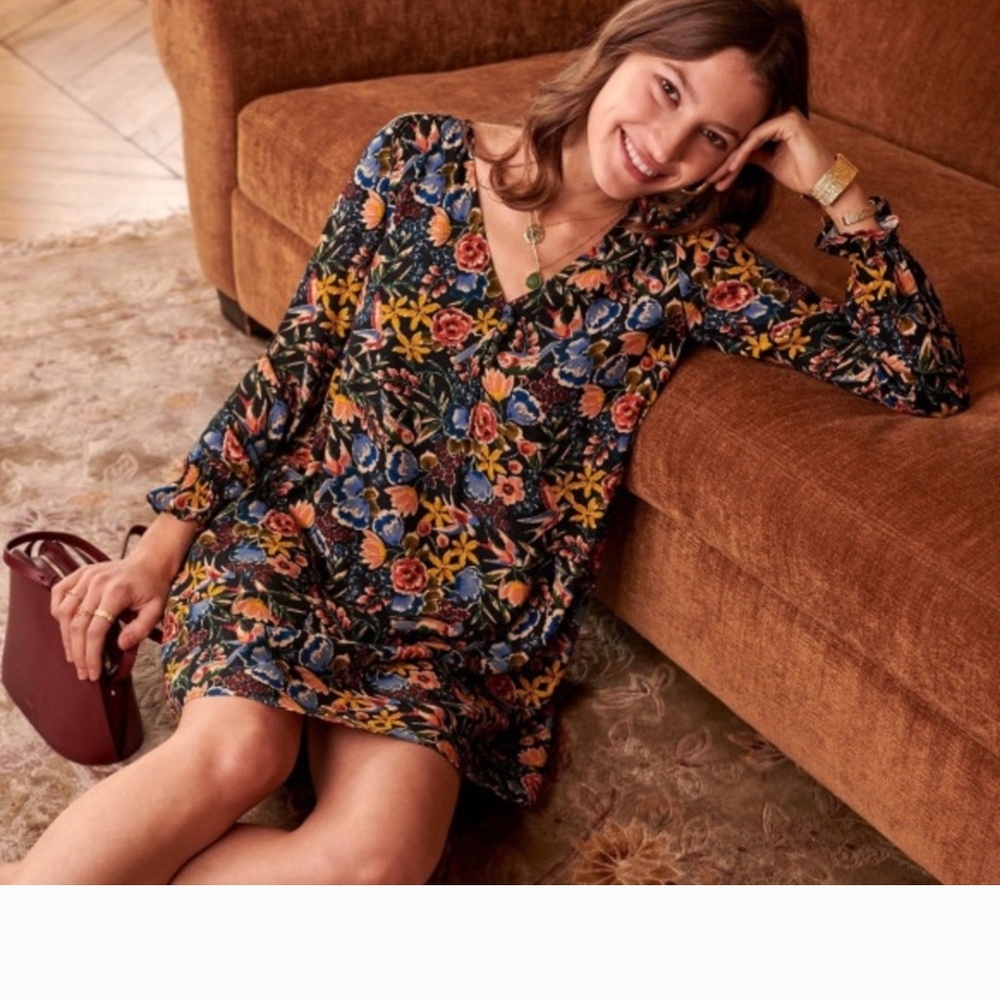 Sezane Carmen Floral Dress